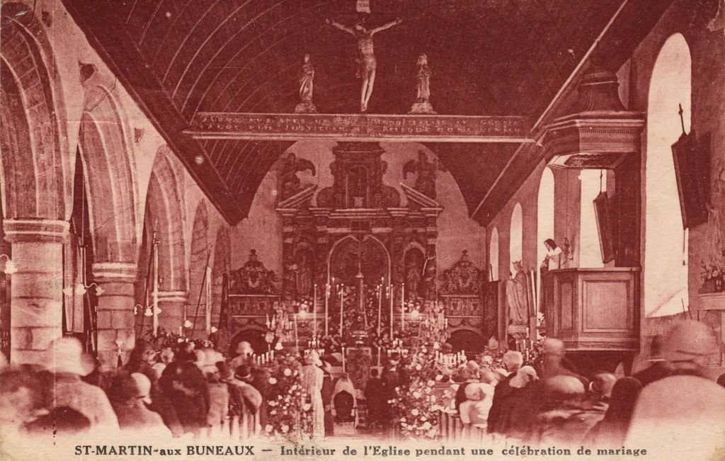 76 - SAINT-MARTIN AUX... - Intérieur de l'Eglise  .. mariage - Jaouen Photo édit.- 17-02-26.jpg