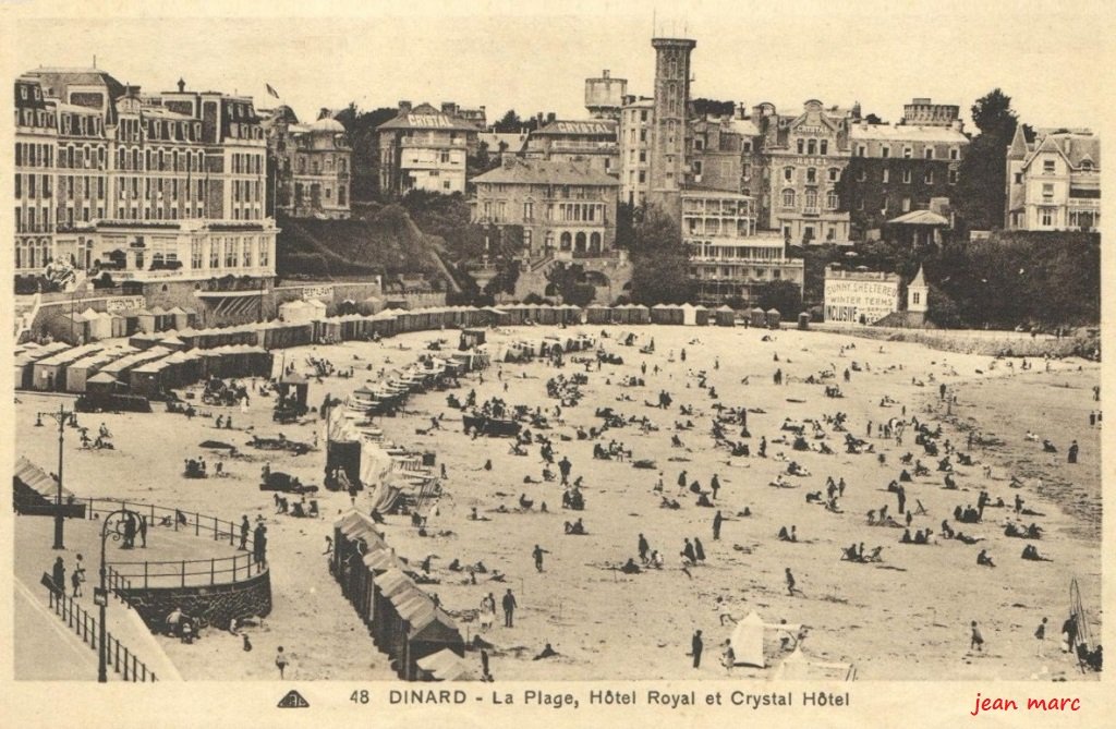Dinard - La Plage, Hôtel Royal et Crystal-Hôtel.jpg
