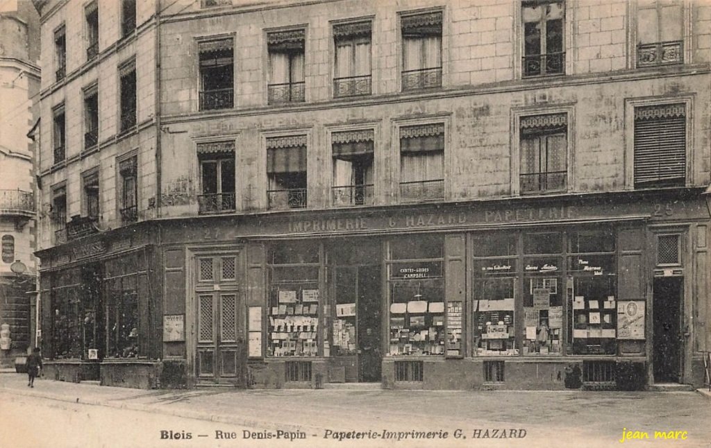 Blois - Imprimerie papeterie G. Hazard 27 rue Denis Papin.jpg