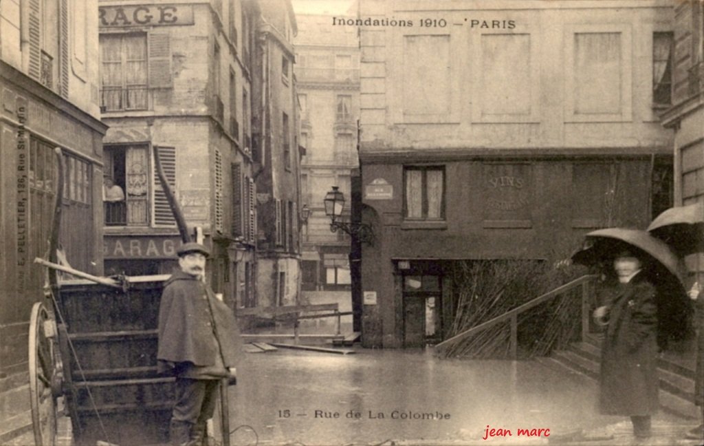 Paris IVe - Inondation Paris 1910 - Rue de la Colombe.jpg