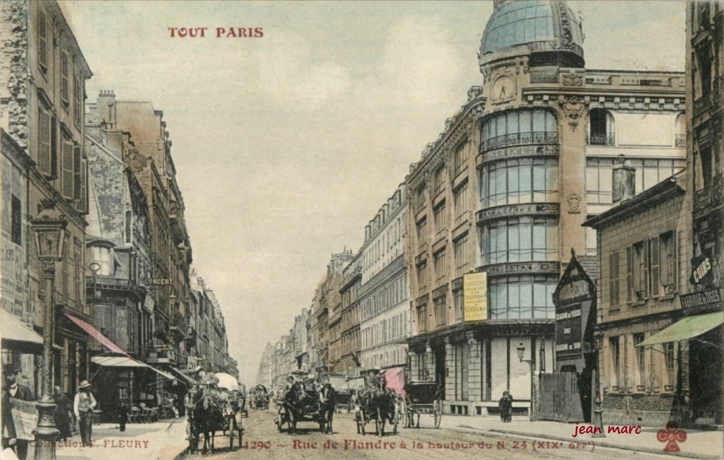 Tout Paris - 1290 - Rue de Flandre à la hauteur du numéro 24 version colorisée (variante couleurs).jpg