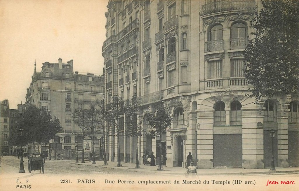 Paris IIIe - Rue Perrée, emplacement du Marché du Temple.jpg