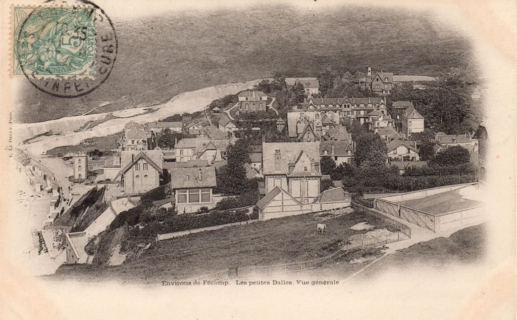 76 - LES PETITES DALLES - Environs de Fécamp - Vue générale - Imp. E. le Deley  - 29-03-26.jpg