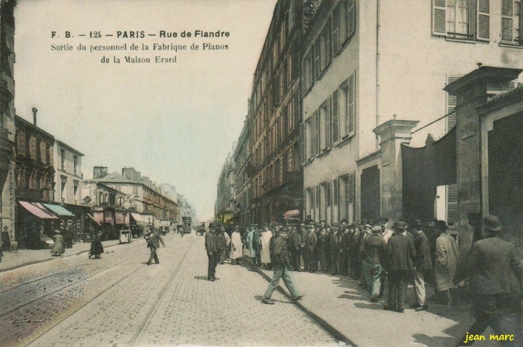 Paris XIXe - Rue de Flandre - Sortie du personnel de la Fabrique de Pianos de la Maison Érard.jpg
