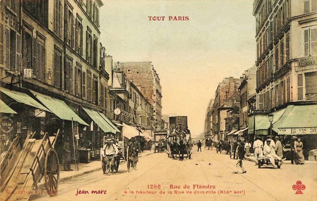 Paris XIXe - Rue de Flandre à la hauteur de la Rue de Joinville.jpg