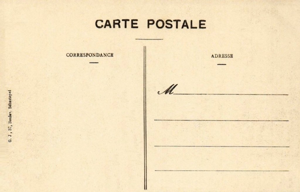Paris - Les Inondations de Paris en 1910 - Un Passage en bateau près de la Gare Saint-Lazare (G. J. éditeur 37 bld Sébastopol) verso.jpg