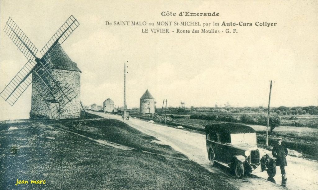 De Saint-Malo au Mont-Saint-Michel par les Auto-Cars Collyer - Le Vivier-sur-Mer - Route des Moulins.jpg