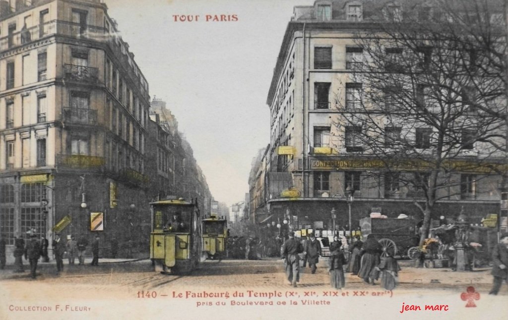 Paris - Le Faubourg du Temple pris du boulevard de la Villette.jpg