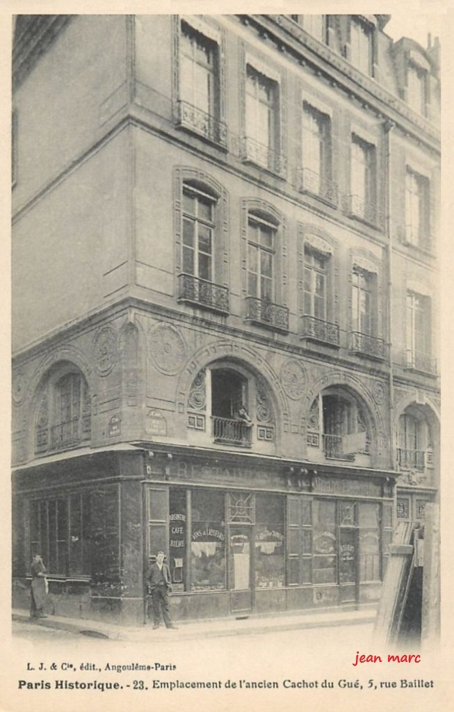 Paris Ier - Rue Baillet - Emplacement de l'ancien Cachot du Gué.jpg
