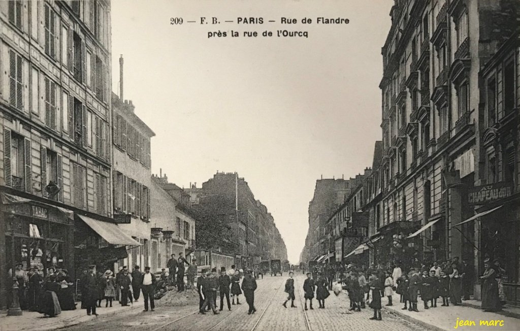Paris XIXe - Rue de Flandre près la rue de l'Ourcq.jpg