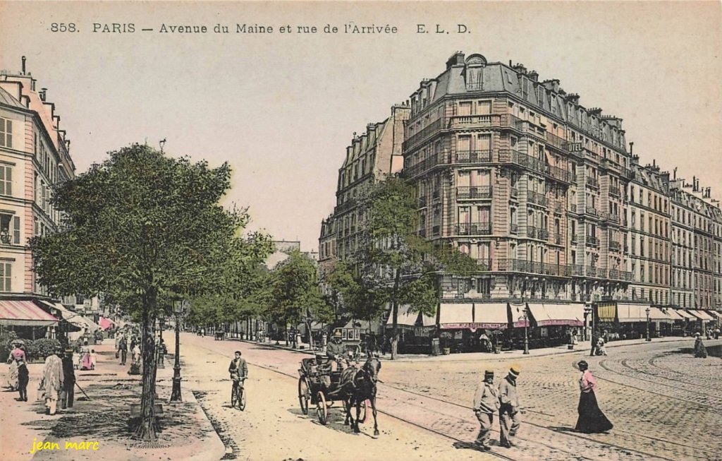 Paris XVe - Avenue du Maine et rue de l'Arrivée.jpg