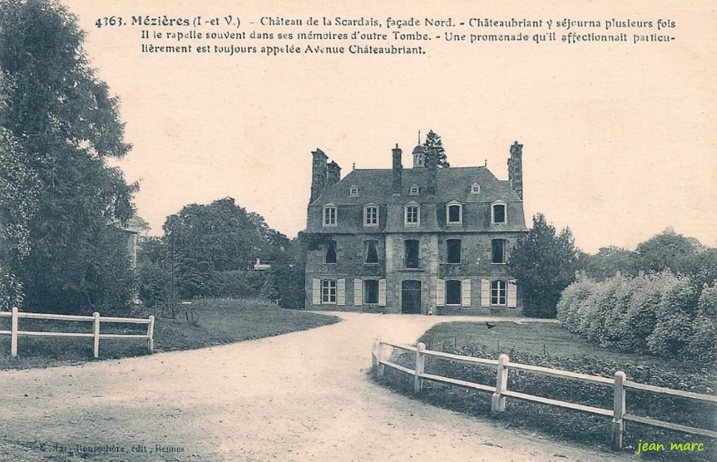 Mézières - Château de la Scardais, façade nord.jpg