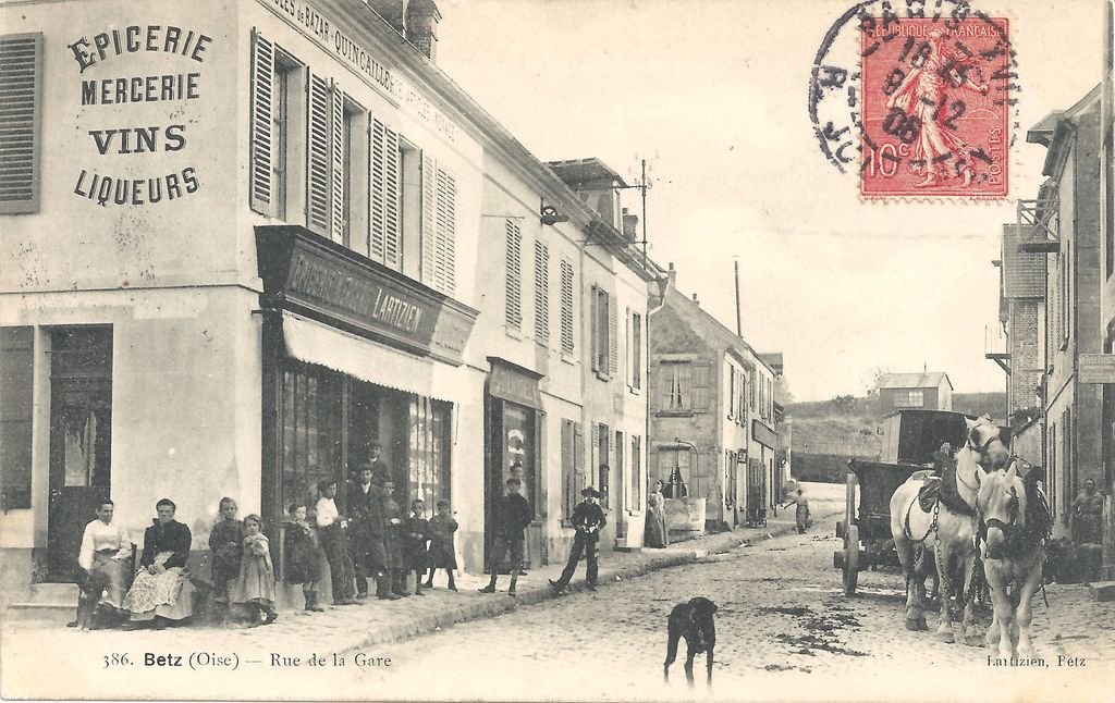 60 - BETZ - 386 - Rue  de la Gare - Lartizien, Betz - Edition Crépaux -  05-11-16.jpg