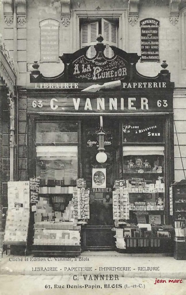 Blois - Imprimerie librairie Camille Vannier 63 rue Denis Papin.jpg
