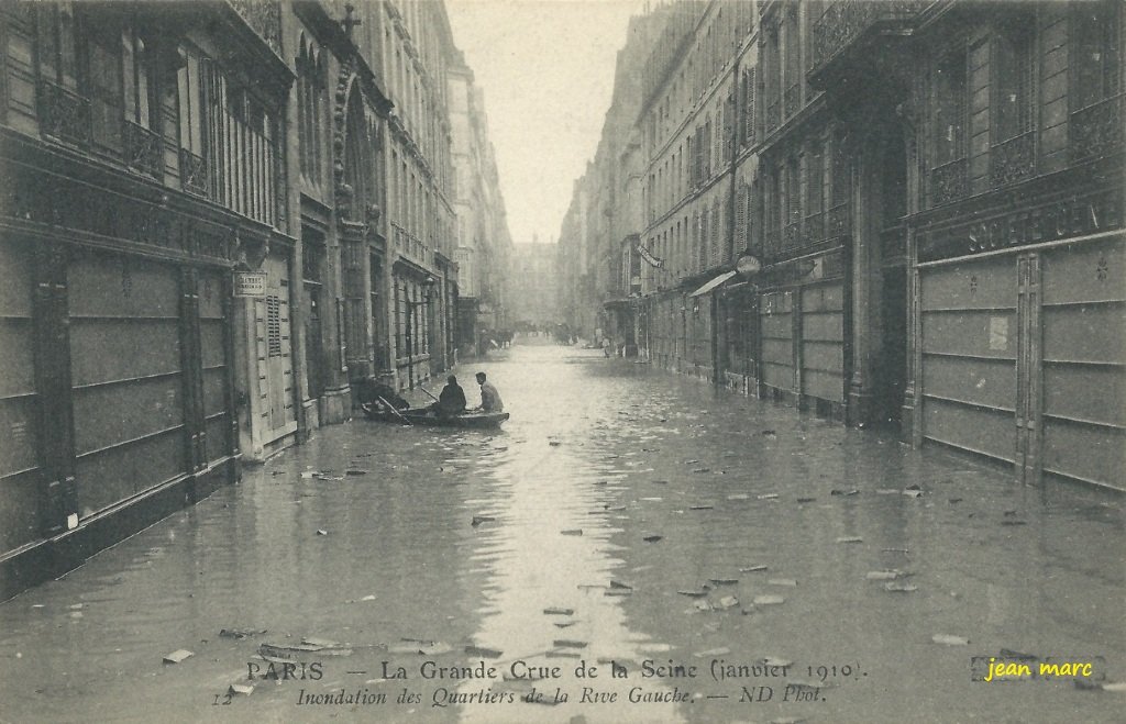 Paris - La Grande Crue de la Seine (janvier 1910) - Inondation des Quartiers de la Rive Gauche.jpg