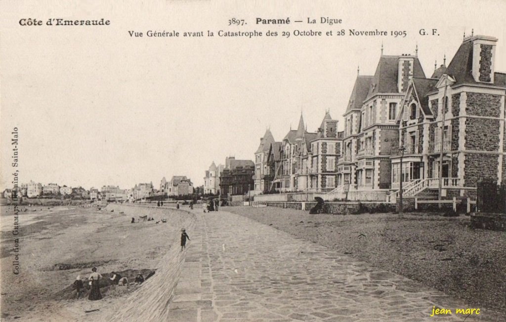 Paramé – La Digue - Vue Générale avant la Catastrophe des 29 octobre et 28 novembre 1905.jpg
