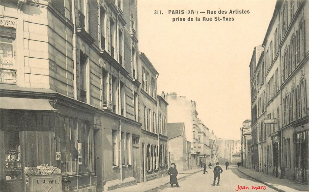 Paris XIVe - Rue des Artistes prise de la rue Saint-Yves.jpg