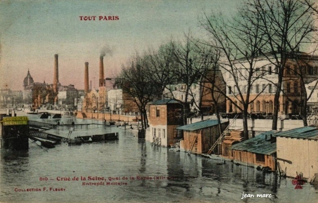 Tout Paris - 810 - Crue de la Seine - Quai de la Rapée - Entrepôt militaire (XIIe arrt.).jpg