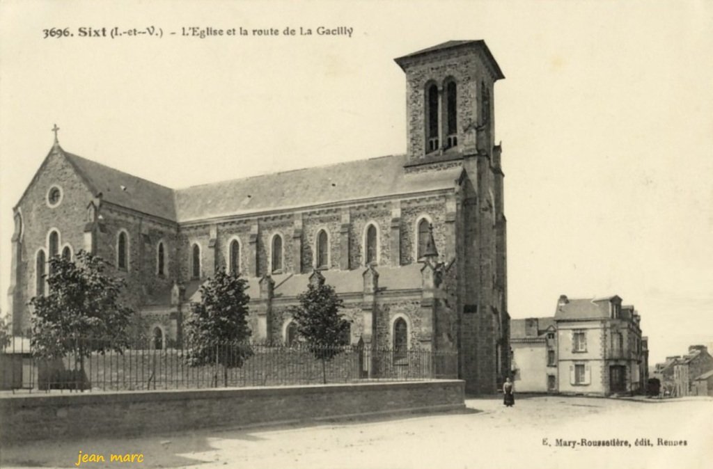 Sixt - L'Église et la Route de la Gacilly.jpg
