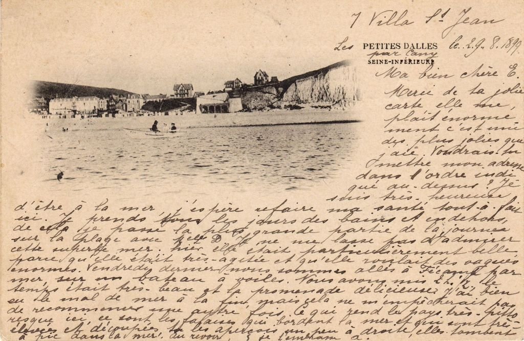 76  - LES PETITES DALLES - La Plage vue de la Mer - ENP - 30-06-26.jpg