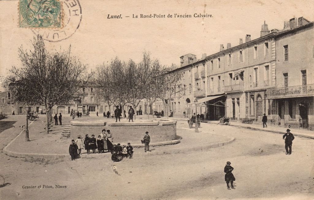 34 - LUNEL - Le Rond-Point de l'ancien Calvaire - Granier et Piton Nîmes - 10-07-26.jpg
