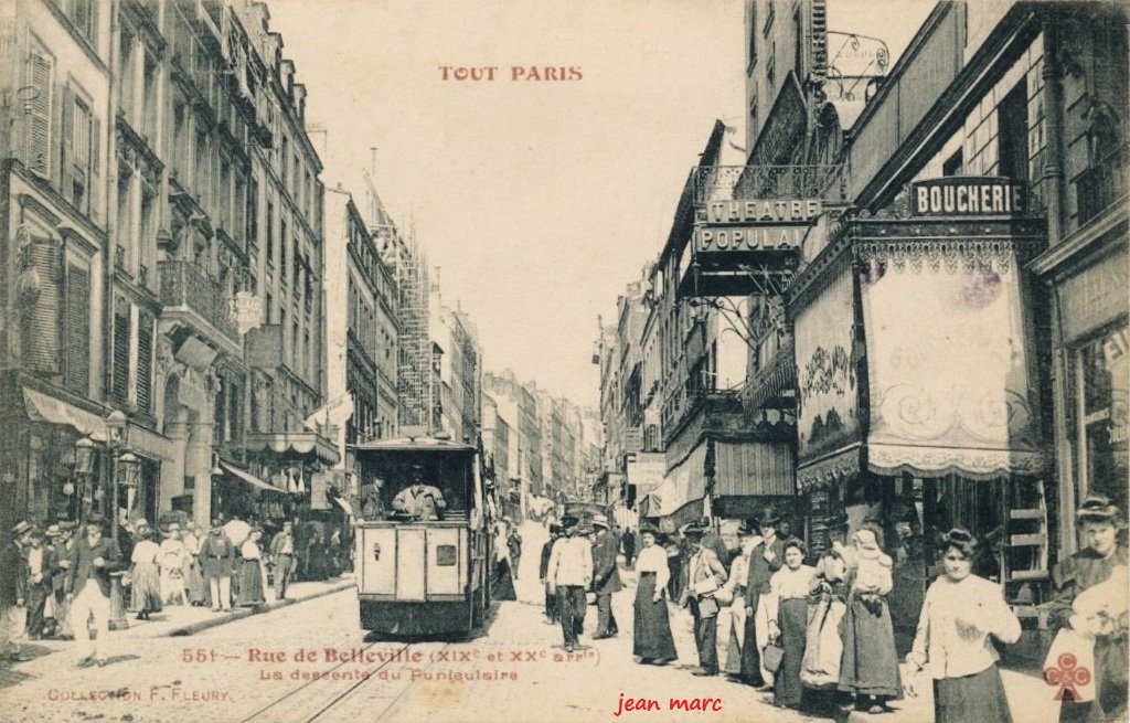 Tout Paris - 551 - Rue de Belleville - La Descente du Funiculaire.jpg