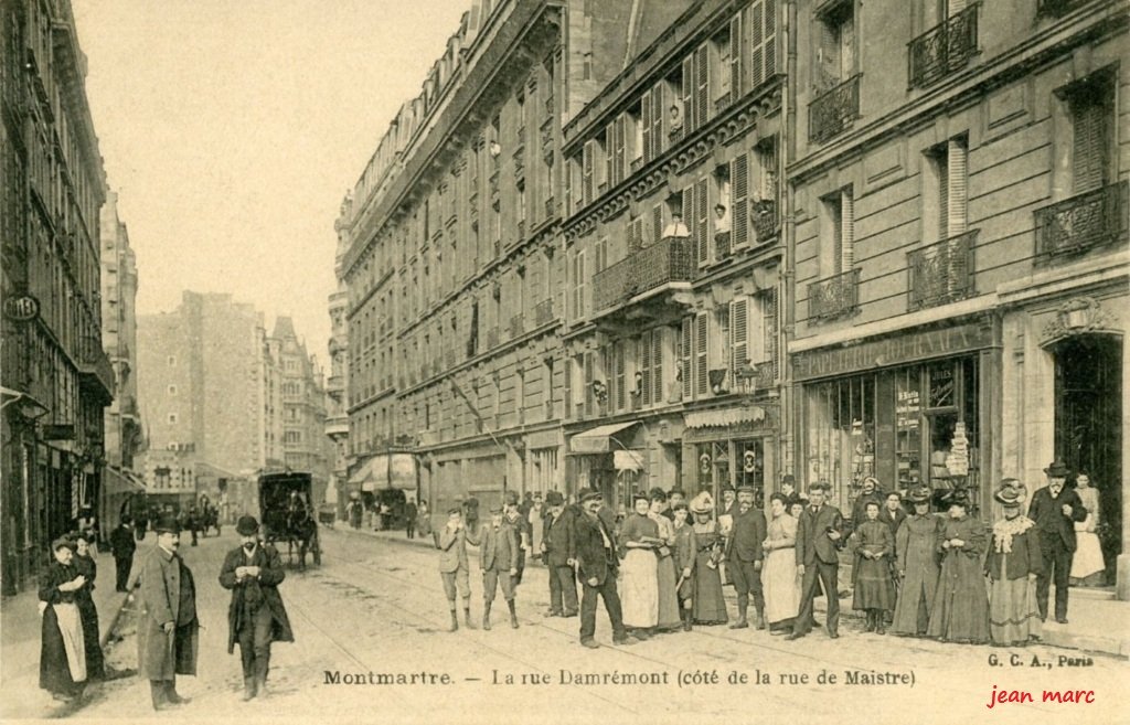 Paris XVIIIe - La rue Damrémont (côté de la rue de Maistre).jpg