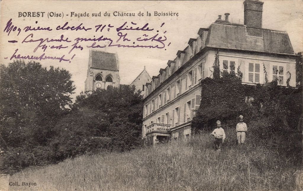 60 - BOREST - Façade sud du Château de la Boissière - Coll. Rayon - 04-08-26.jpg