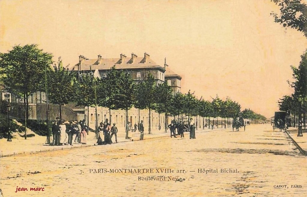 Paris-Montmartre XVIIIe arr. – Hôpital Bichat – Boulevard Ney (version colorisée).jpg