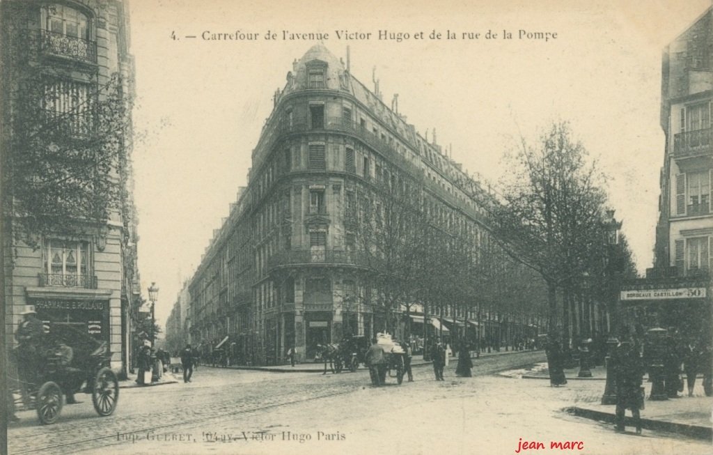 Paris XVIe - Carrefour de l'avenue Victor Hugo et de la rue de la Pompe.jpg