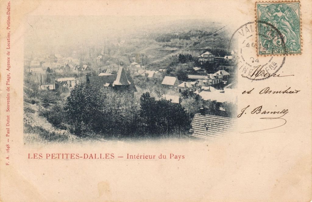 76  - LES PETITES DALLES - F.A. 1648  2 - Intérieur du Pays - P. Dutot Souv. de plage, - 17-09-26.jpg