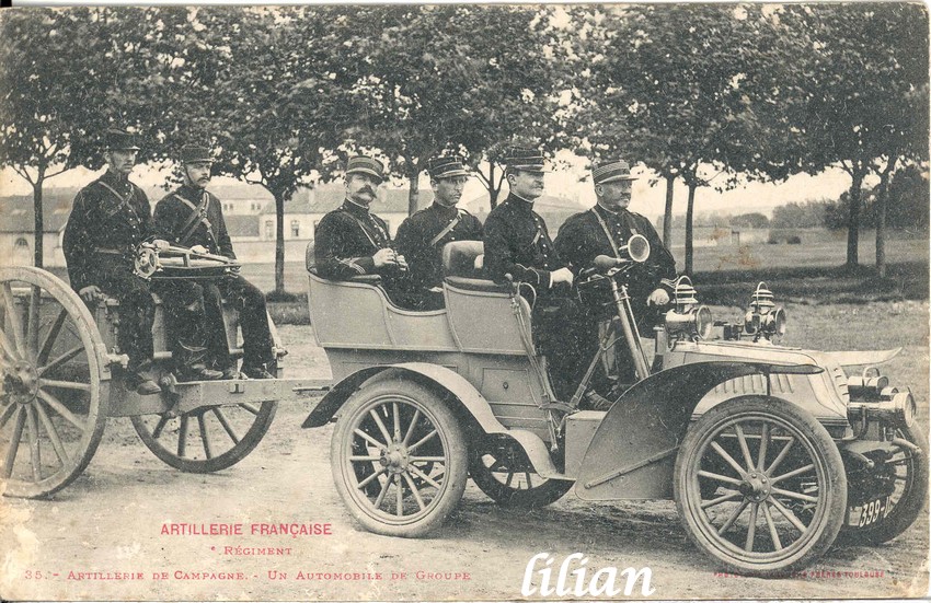 &quot;ARTILLERIE FRANÇAISE&quot; - &quot;  ° Régiment&quot; - &quot;35. - Artillerie de Campagne - Un Automobile de Groupe&quot; - &quot;PHOTOTYPIE LABOUCHE FRÈRES TOULOUSE&quot;