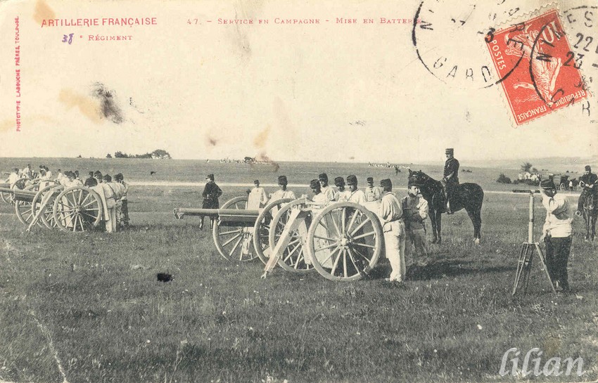 &quot;ARTILLERIE FRANÇAISE&quot; - &quot;  ° Régiment&quot; - &quot;47. - Service en Campagne - Mise en Batterie&quot; - &quot;PHOTOTYPIE LABOUCHE FRÈRES, TOULOUSE.&quot;