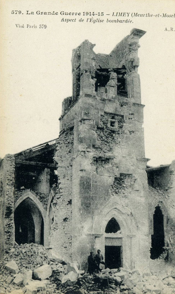 Limey (Meurthe-et-Moselle) - Aspect de l'église bombardée