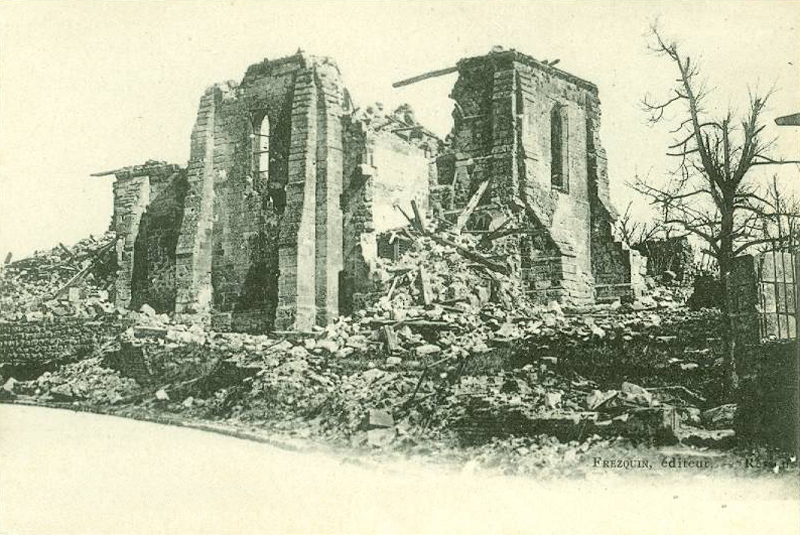L'église en 1918