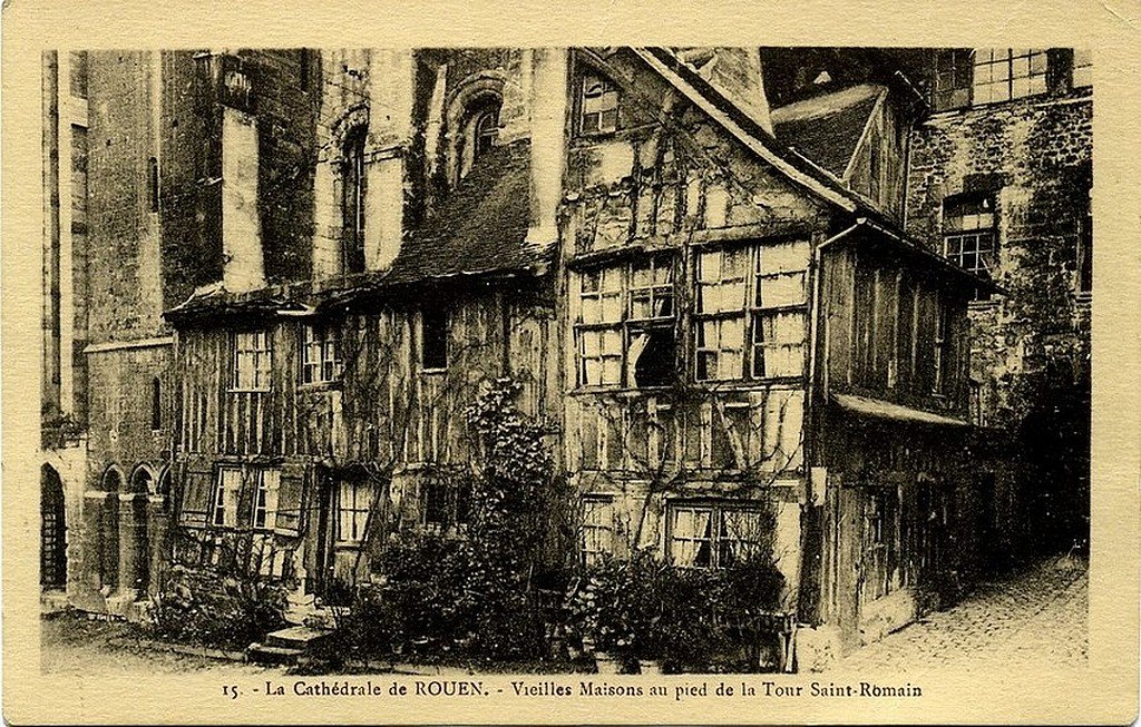 76-Rouen Cathédrale-Vieilles maisons.jpg