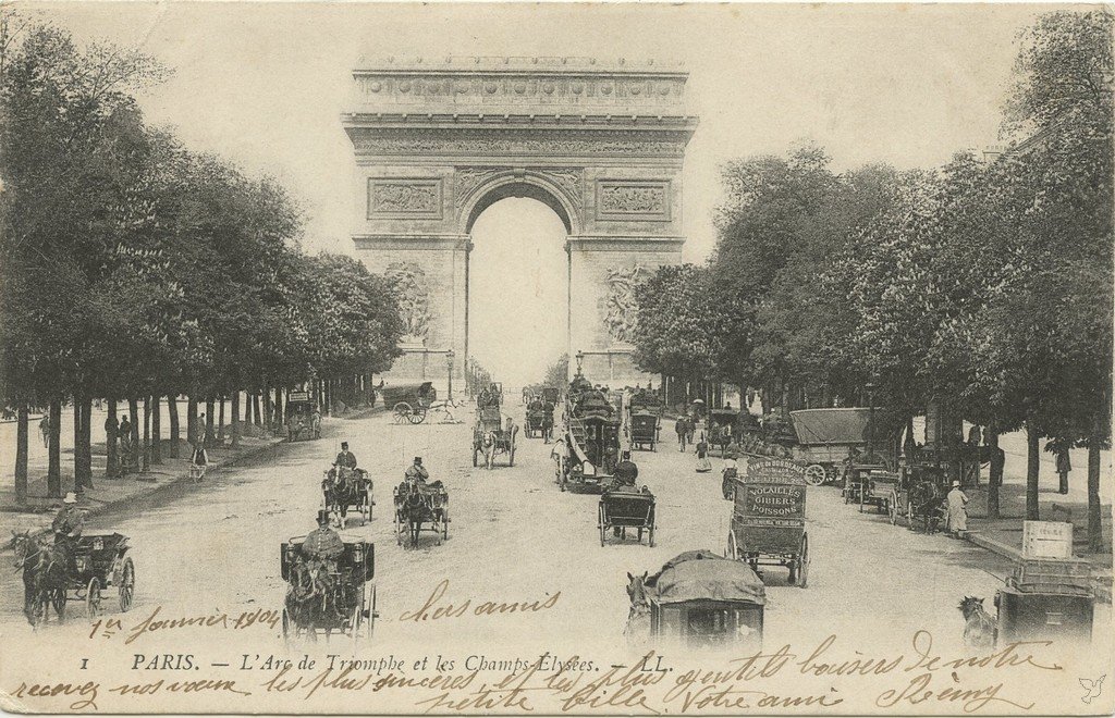 Z - 1 - L'Arc de Triomphe et les Champs-Elysées (vue 1).jpg