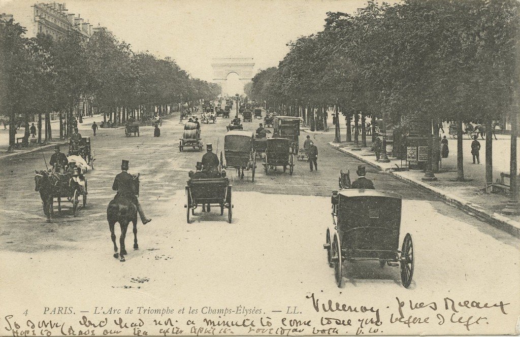 Z  - LL 4 - PARIS - L'Arc de Triomphe et les Champs-Elysées.jpg