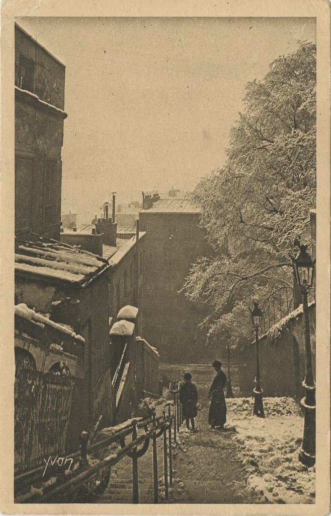 Z - YVON 279 - Montmartre sous la neige.jpg