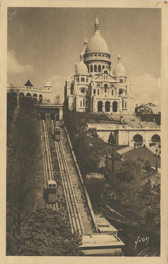 Z - YVON H.839 - Paris - Le Funiculaire et la Basilique du SC de Montmartre.jpg