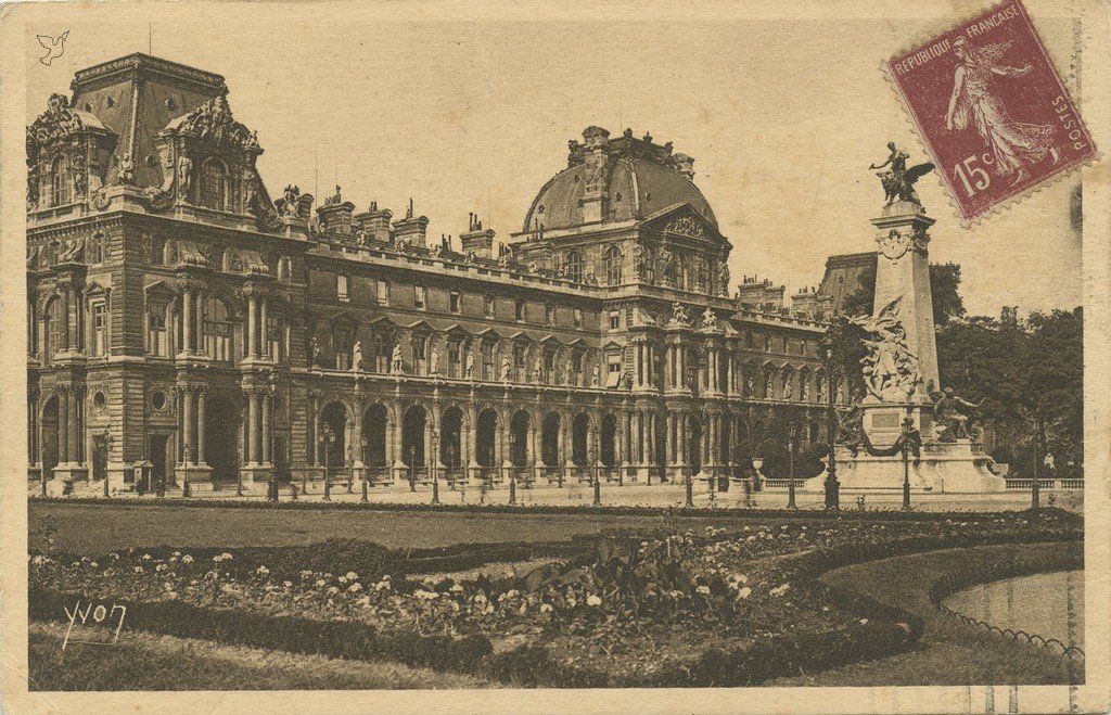 Z - YVON 86 - Paris - Jardin des Tuileries (Pavillon de Rohan et Monument de Gambetta).jpg