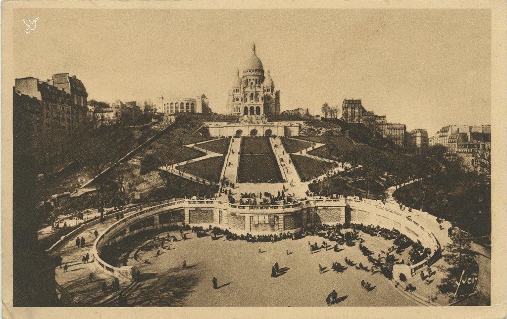 Z - YVON 340 - Paris - Vue panoramique du SC de Montmartre et de l'escalier monumental 2.jpg