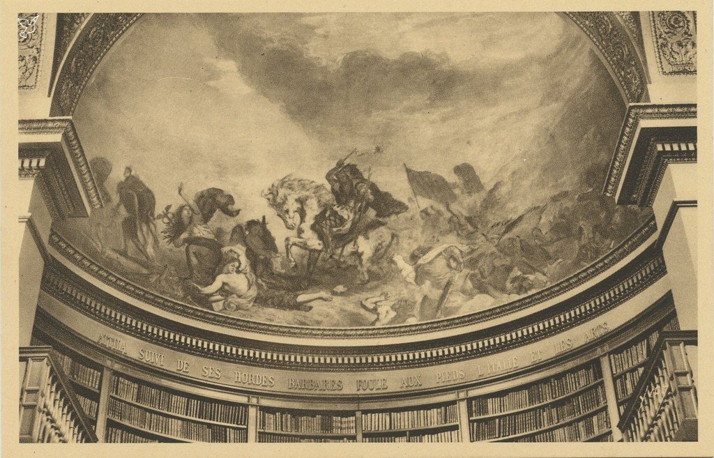 Z - 18 - Bibliothèque - Fresque d'Eugène Delacroix Attila...jpg