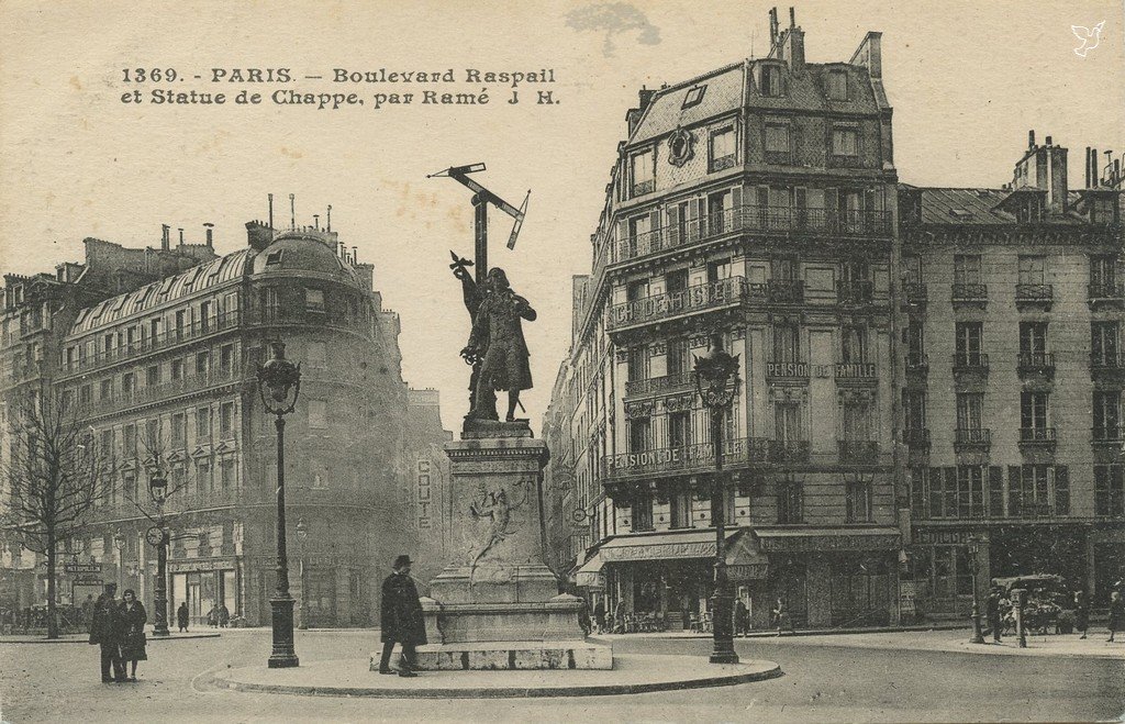 Z - JH 1369 (vue 1) - Bd Raspail et Statue de Chappe.jpg