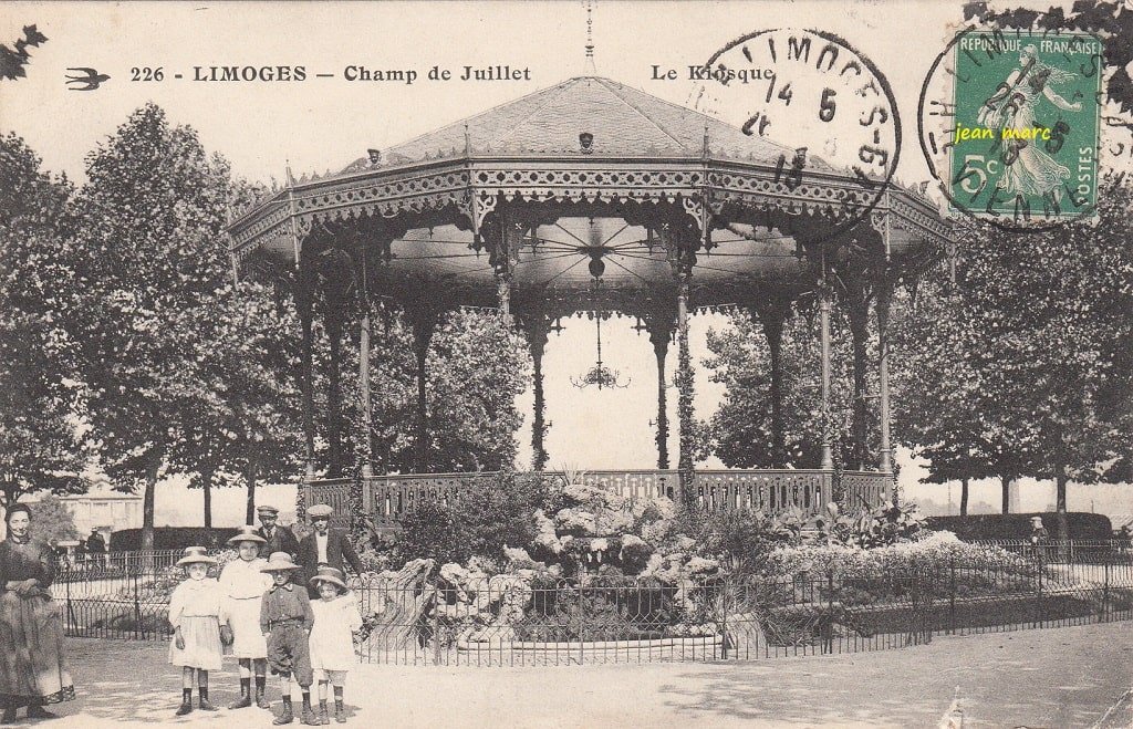 Limoges - Champ de Juillet - Le Kiosque (1913).jpg