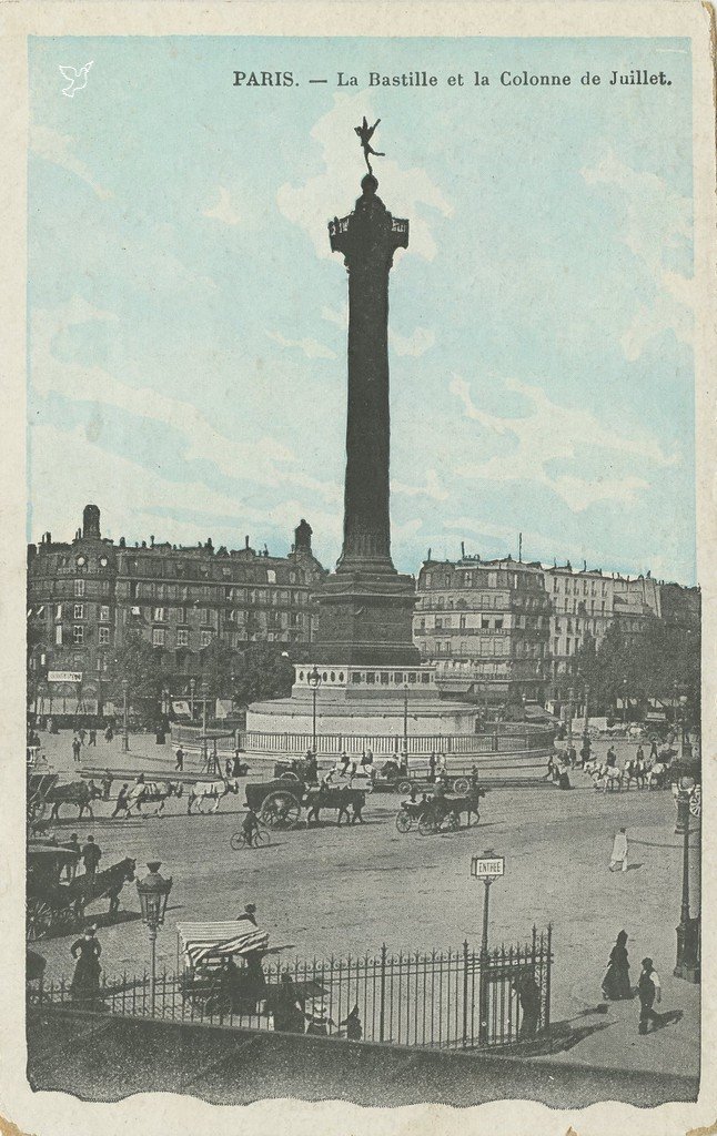 B4B - PARIS. — La Bastille et la Colonne de Juillet..jpg