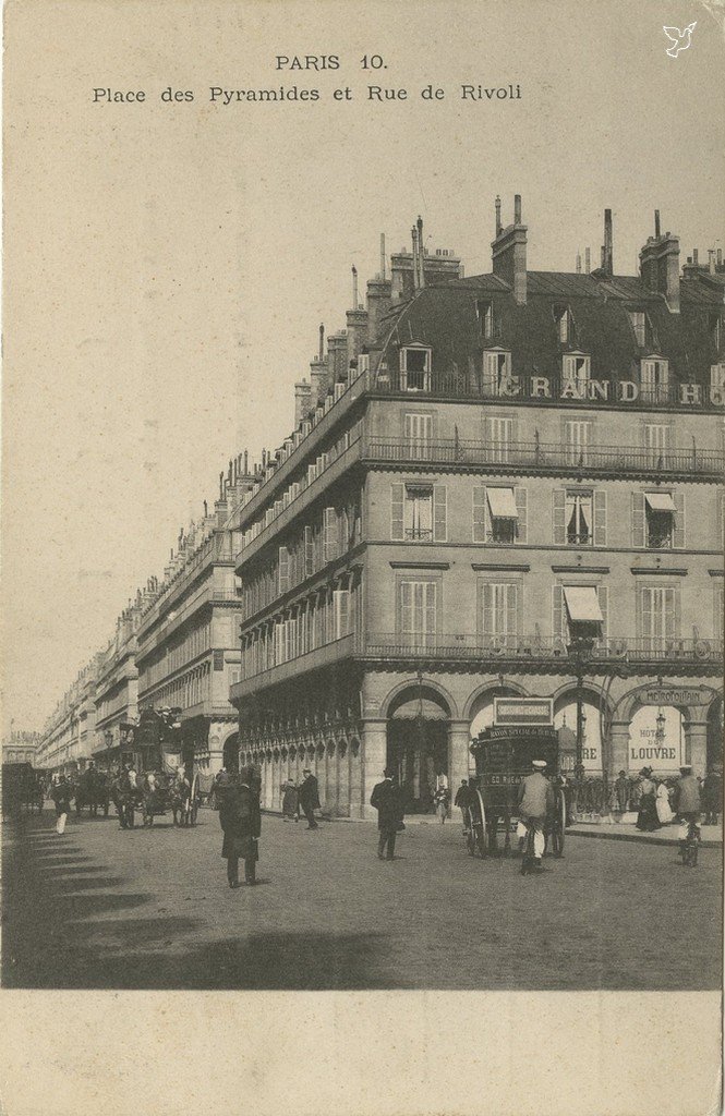 P - PARIS 10. Place des Pyramides et Rue de Rivoli.jpg