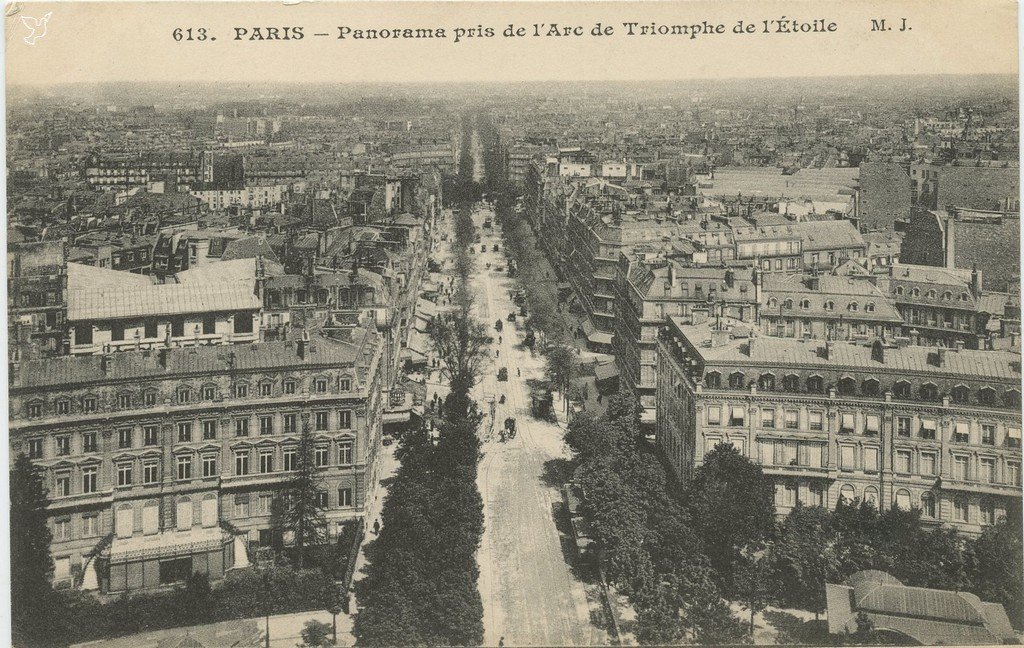 Z - ETOILE - MJ 613 - Panorama pris de l'Arc de Triomphe de l'Etoile.jpg