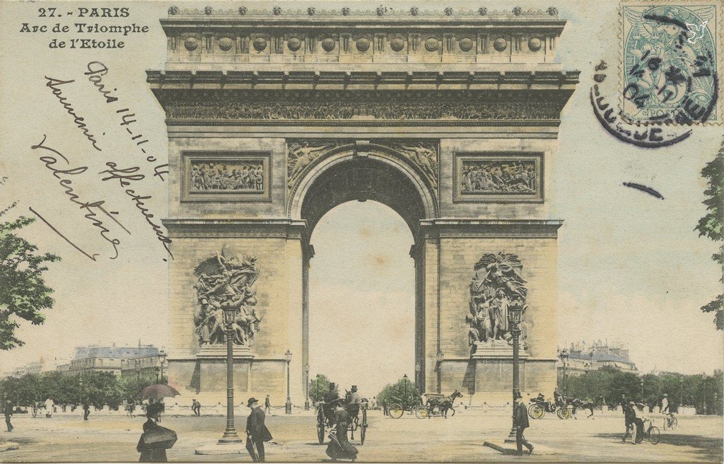ZZ27. - PARIS. - Arc de Triomphe de l'Etoile (vue 1).jpg