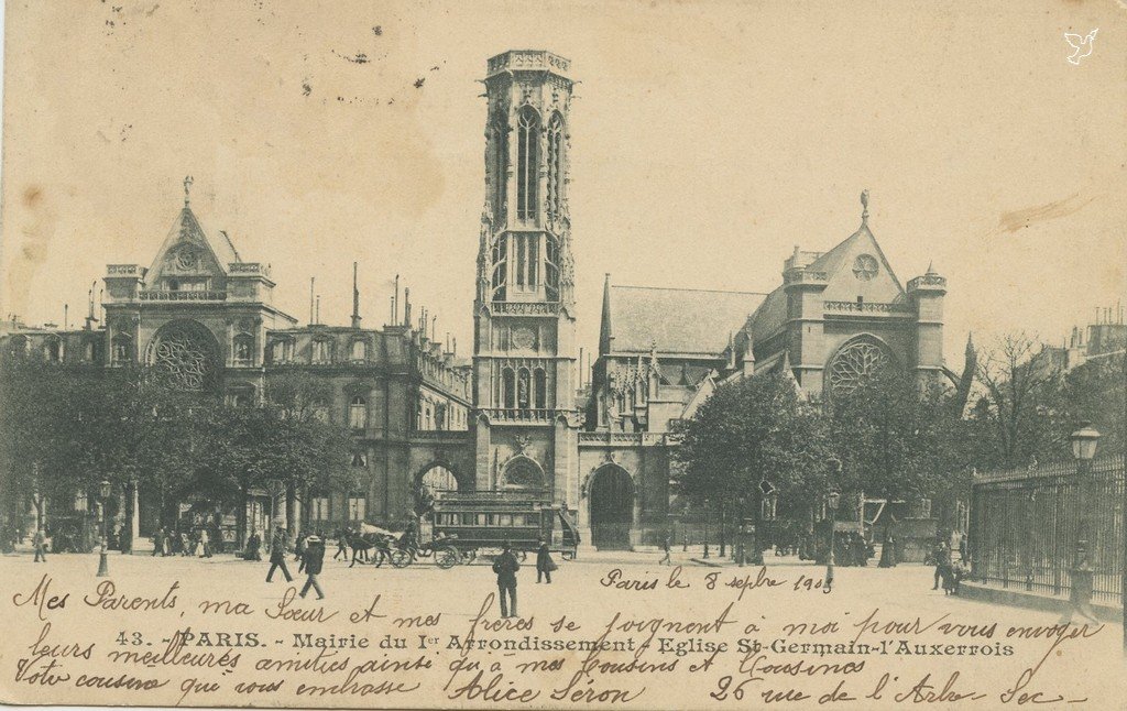 ZZ43. - PARIS. - Mairie du Ier Arrondissement - Eglise St-Germain l'Auxerrois.jpg